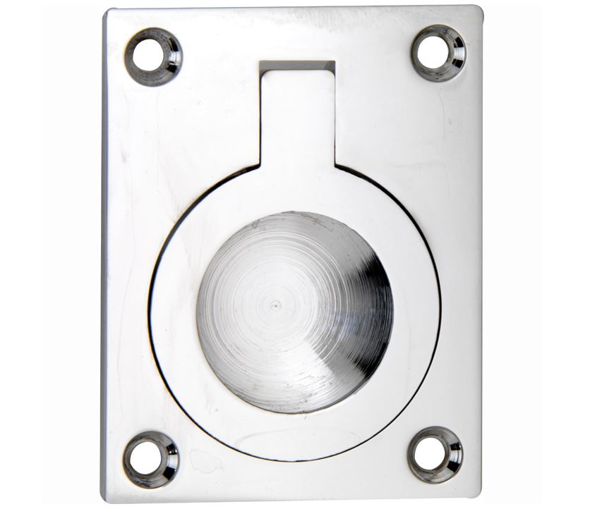 Luikring rechthoekig 60x47 mm glans nikkel