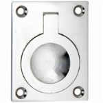 Luikring rechthoekig 40x30 mm glans nikkel