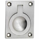 Luikring rechthoekig 50x38 mm mat nikkel gelakt