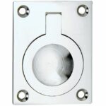 Luikring rechthoekig 40x30 mm glans chroom