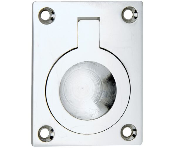 Luikring rechthoekig 40x30 mm glans chroom