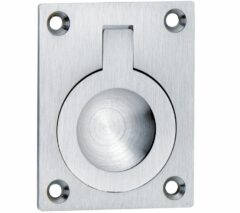 Luikring rechthoekig 50x38 mm mat chroom
