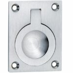 Luikring rechthoekig 40x30 mm mat chroom