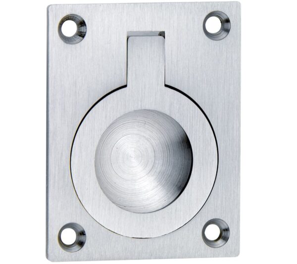 Luikring rechthoekig 40x30 mm mat chroom