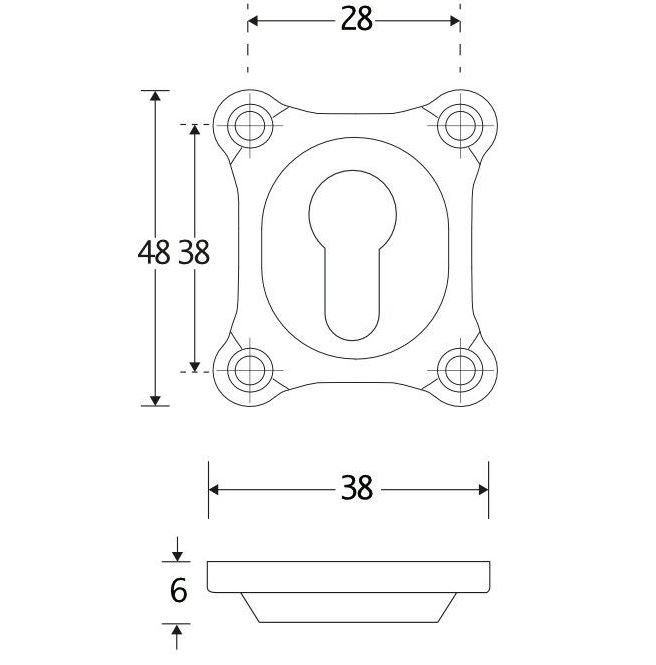 Set van twee PC-Plaatjes Bonton messing ongelakt