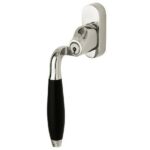 SKG2 Draaikiepgarnituur afsluitbaar Bonton ebben/Smal Links glans nikkel