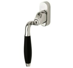 SKG2 Draaikiepgarnituur afsluitbaar Bonton ebben/Smal Links glans nikkel