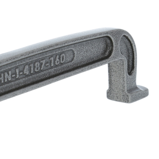 Greep gietijzer met opdruk 160 mm ijzer blank