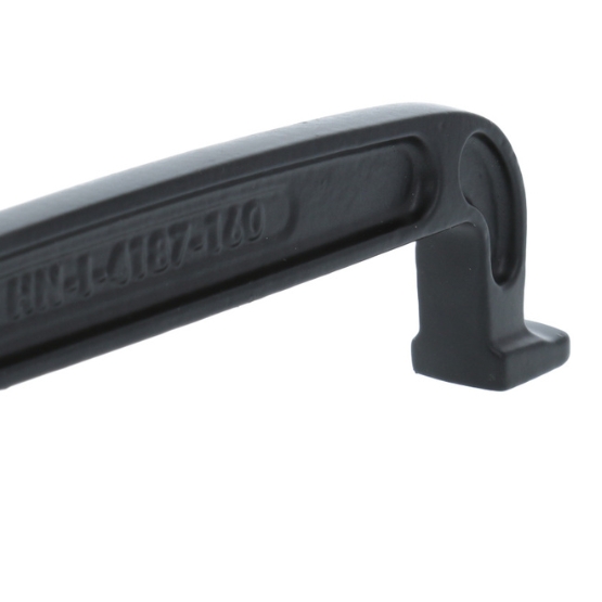 Greep gietijzer met opdruk 160 mm zwart