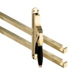 Pomp-espagnolet Bonton ebben Messing Ongelakt Inclusief 2 Stangen