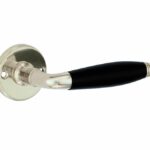 Deurkruk op ongeveerd rozet Bonton ebben/facet glans nikkel