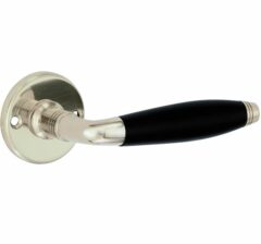 Deurkruk op ongeveerd rozet Bonton ebben/facet glans nikkel