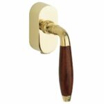 SKG2 Draaikiepgarnituur afsluitbaar Bonton bubinga/Elegant messing ongelakt