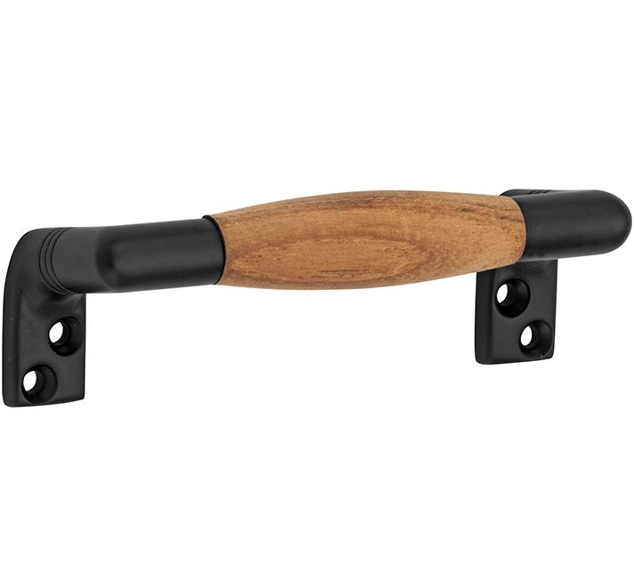 Raamgreep Ton teak mat zwart