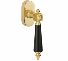 Draaikiepgarnituur Roman bakeliet/Elegant messing gelakt