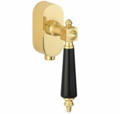 SKG2 Draaikiepgarnituur afsluitbaar Roman/Elegant messing gelakt