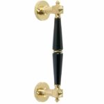 Deurgreep Roman/rond messing gelakt