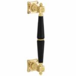 Deurgreep Roman/vierkant messing gelakt