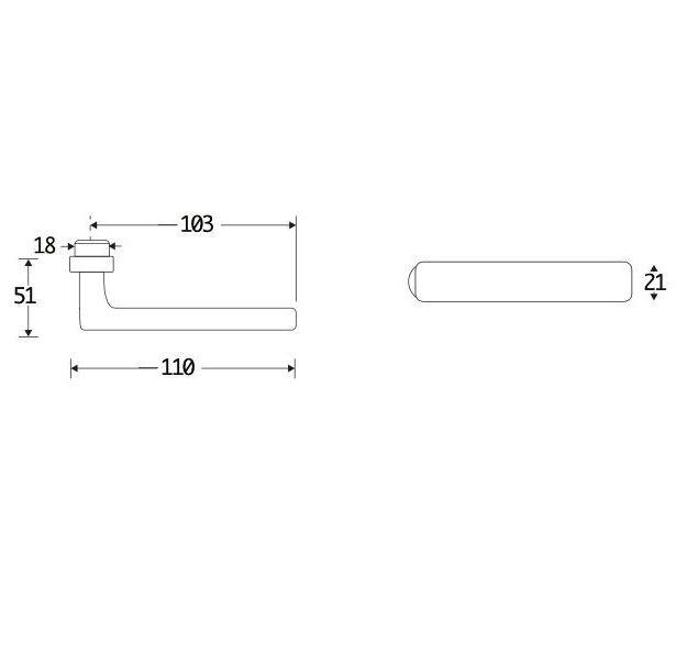 Deurkruk Padania mat chroom