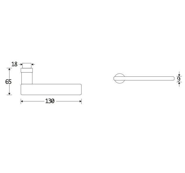 Deurkruk Piatto mat chroom