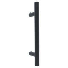 Deurgreep Rond HoH 200mm RVS/Zwart