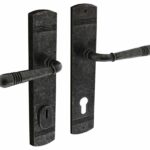 Intersteel achterdeurbeslag Helena kruk/kruk PC92 met kerntrek beveiliging oud grijs