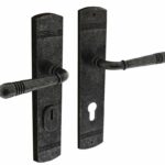 Intersteel achterdeurbeslag Helena kruk/kruk PC72 met kerntrek beveiliging oud grijs
