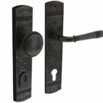 Intersteel voordeurbeslag Helena knop/kruk PC92 met kerntrek beveiliging oud grijs