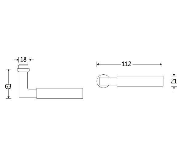 Deurkruk Bauhaus glans nikkel