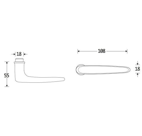Deurkruk Dudok glans nikkel