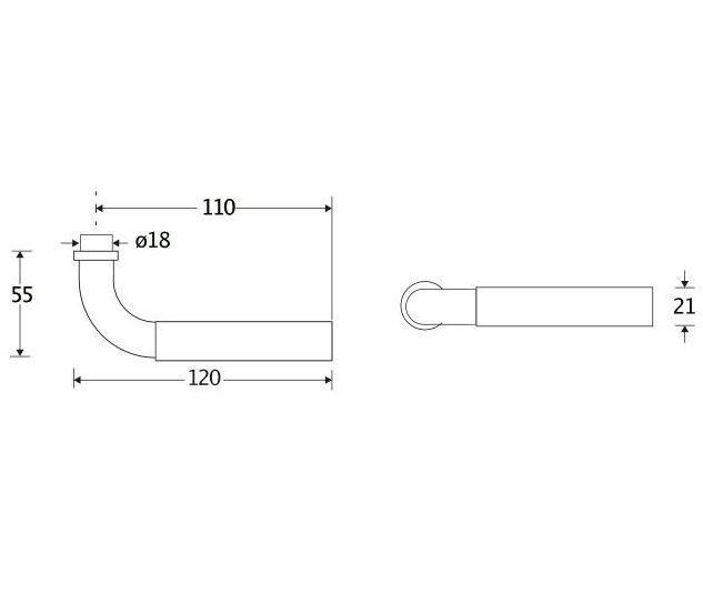 Deurkruk Frankfurt glans nikkel