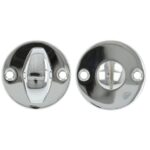 Toiletgarnituur Rond Plat Glans Nikkel