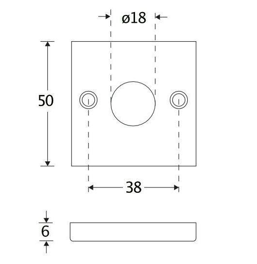 Set van twee krukrozetten Bauhaus glans nikkel