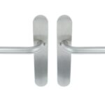 ODShop deurkruk Modern rond op ovaal schild blind rvs