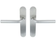 ODShop deurkruk Modern rond op ovaal schild blind rvs