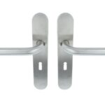 ODShop deurkruk Modern rond op ovaal schild SL56 rvs