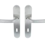 ODShop deurkruk Modern rond op ovaal schild SL72 rvs