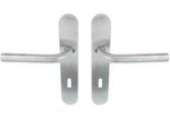 ODShop deurkruk Modern rond op ovaal schild SL72 rvs