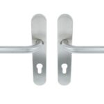 ODShop deurkruk Modern rond op ovaal schild PC72 rvs