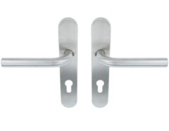 ODShop deurkruk Modern rond op ovaal schild PC72 rvs