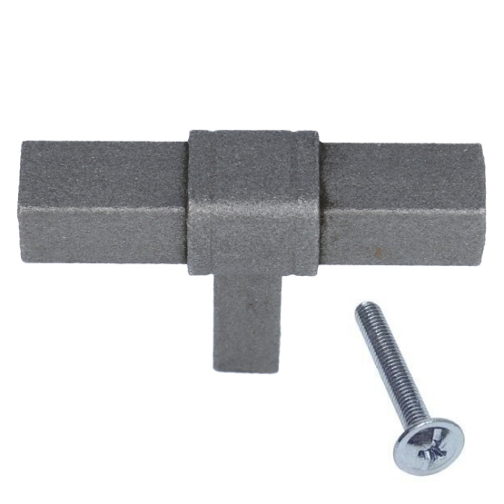 T-knop IJzer Grijs 63 mm - Afbeelding 2