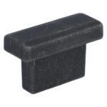 Knop Trunk Mat Zwart IJzerkleur 16 mm