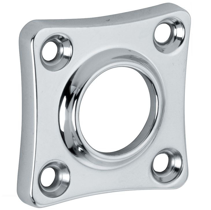 Set van twee krukrozetten vierkant 38mm glans chroom