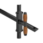 Kruk-espagnolet Ton teak Mat Zwart Inclusief 1 Stang