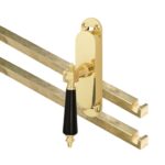 Kruk-espagnolet Roman bakeliet Links Messing Gelakt Inclusief 2 Stangen