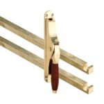 Pomp-espagnolet Bonton bubinga Messing Ongelakt Inclusief 2 Stangen