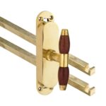 Kruk-espagnolet Bonton Bubinga Messing Ongelakt Inclusief 2 Stangen