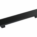 Greep Bench Recht Essen gelakt mat zwart 128 mm