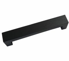 Greep Bench Recht Essen gelakt mat zwart 128 mm