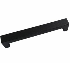 Greep Bench Recht Essen gelakt mat zwart 160 mm